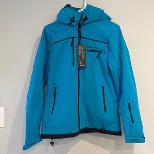 NWT PinFin Blue Windbreaker High Tech Jacket Women’s Size L